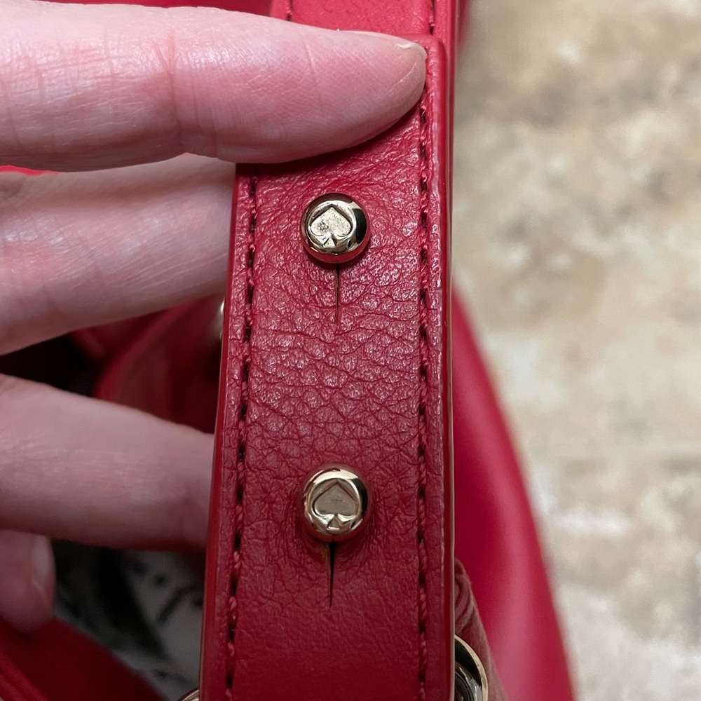 Kate Spade red leather Jamie Chrystie Street hobo shoulder bag - Picture 13 of 14